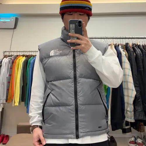 노스페이스 700 눕시 라이트그레이 패딩 베스트 11