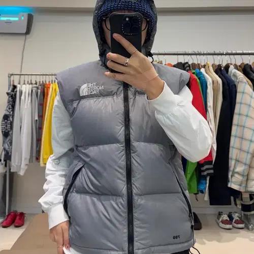 노스페이스 700 눕시 라이트그레이 패딩 베스트 7