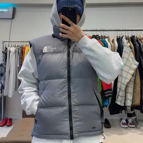 노스페이스 700 눕시 라이트그레이 패딩 베스트 6