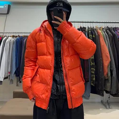 디젤 블랙골드 후드 다운 패딩 4