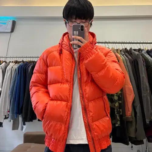 디젤 블랙골드 후드 다운 패딩 5