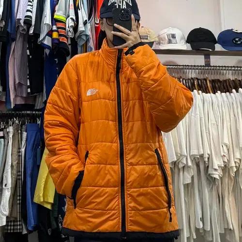 노스페이스 경량 패딩 오렌지 8