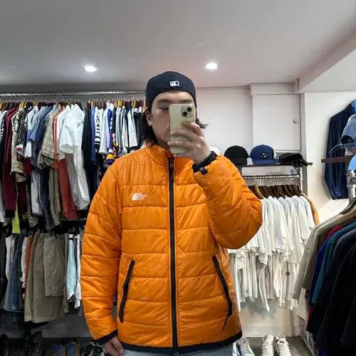 노스페이스 경량 패딩 오렌지 11