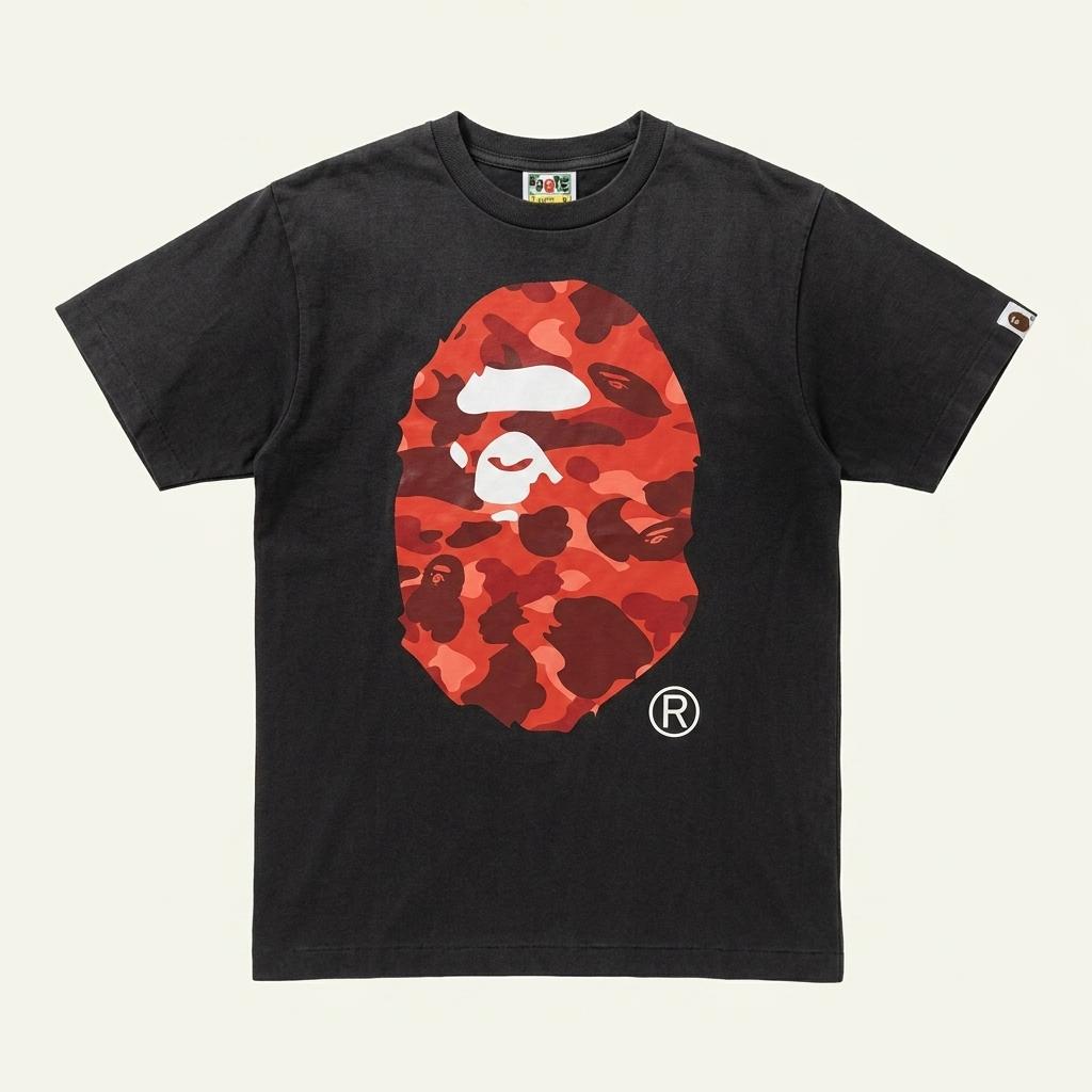 A Bathing Ape 레드 카모 반팔 티셔츠 1