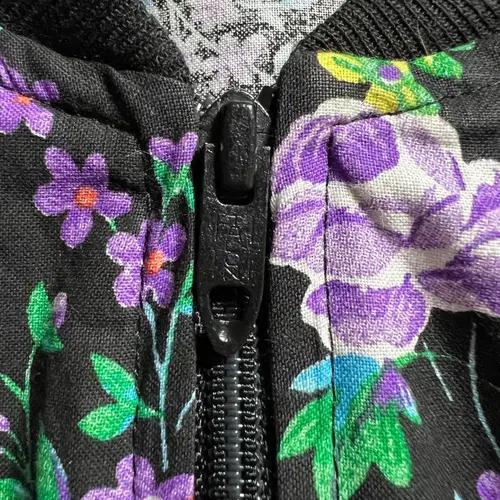 빈티지 80s 플로럴 블랙 봄버 자켓 5