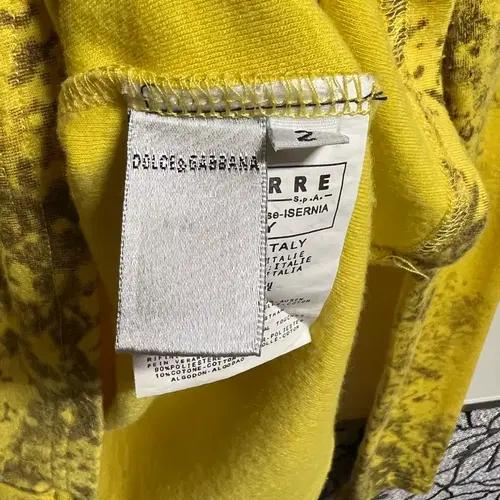 Y2k D&G 옐로우 프린팅 긴팔 티셔츠 6