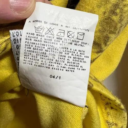 Y2k D&G 옐로우 프린팅 긴팔 티셔츠 8