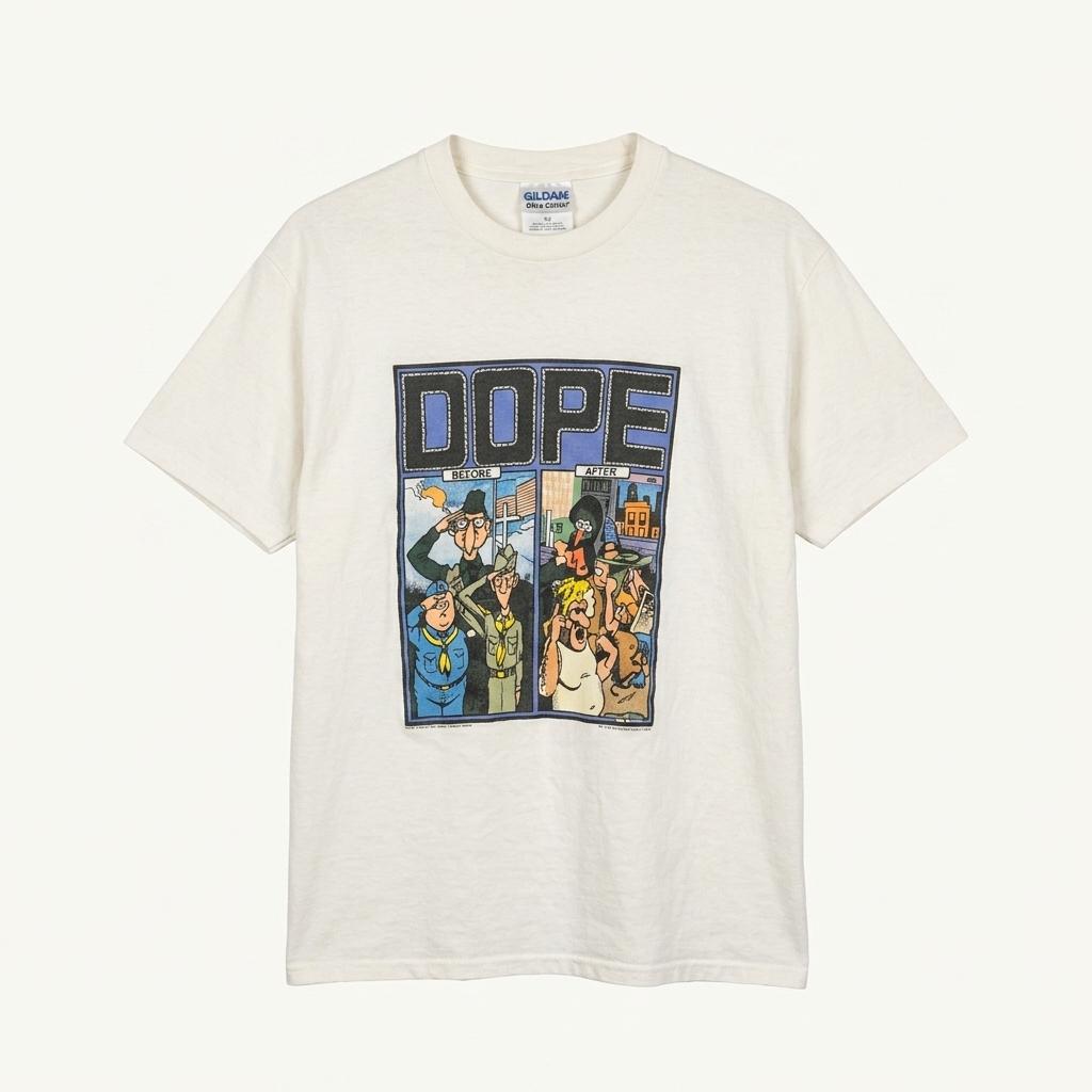 1985 Dope 프릭브라더스 코믹 티셔츠 1
