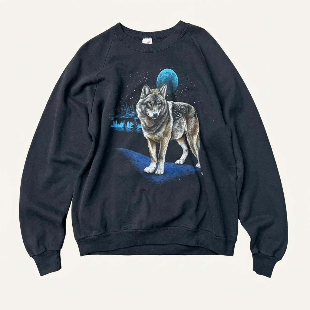 Vintage Woolf Sweat Shirt (L) 1