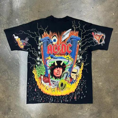 빈티지 90s ACDC Hell bell 티셔츠 8