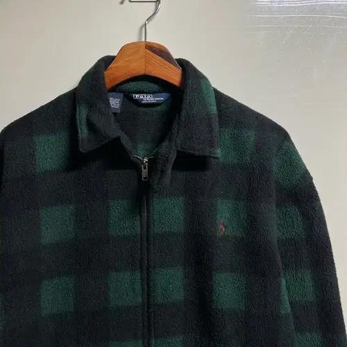 폴로 랄프로렌 그린 체크 플리스 집업 자켓 3
