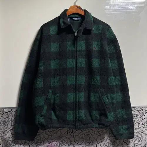 폴로 랄프로렌 그린 체크 플리스 집업 자켓 2