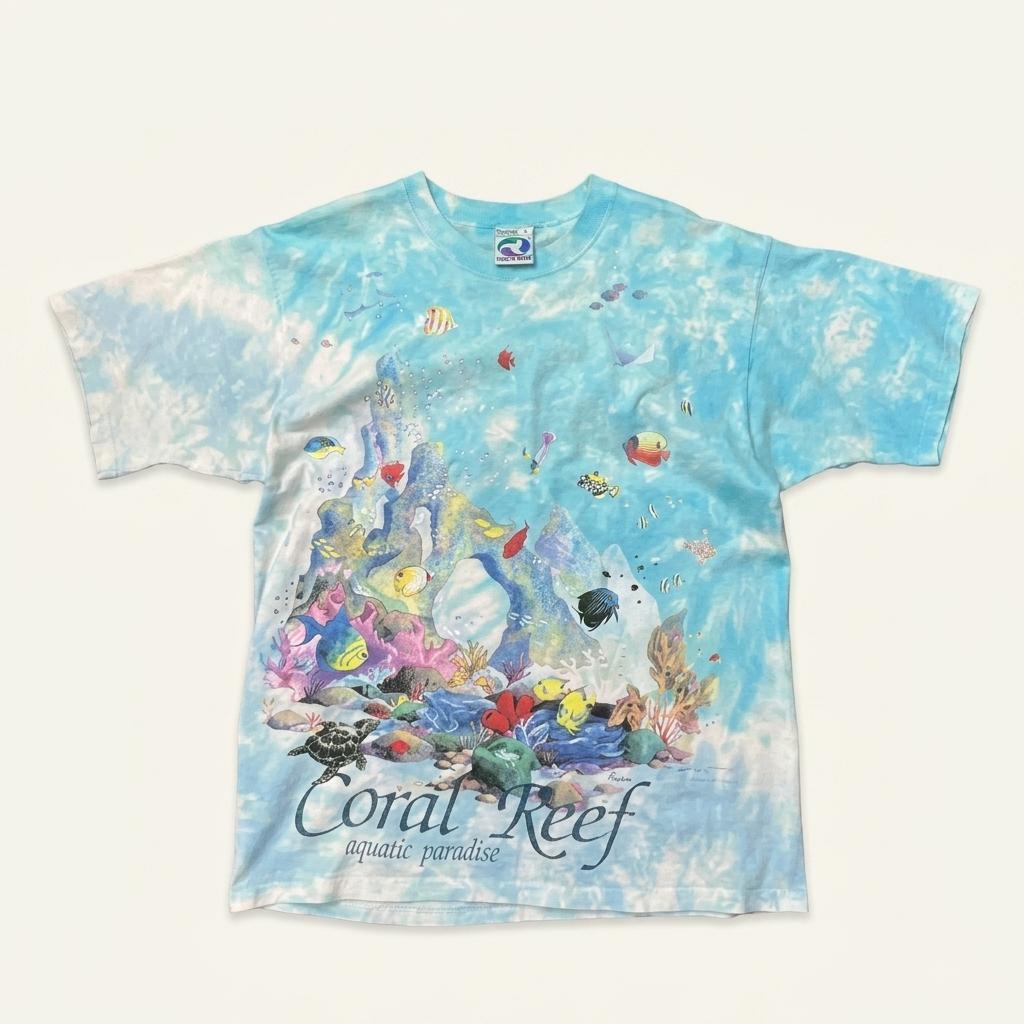 빈티지 90s Liquid Blue 반팔티셔츠 1
