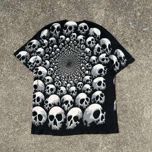 vintage 1992 Liquid Blue Skull Tshirt 7