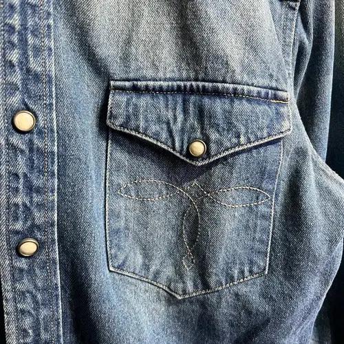 Vintage 데님 웨스턴 셔츠 4
