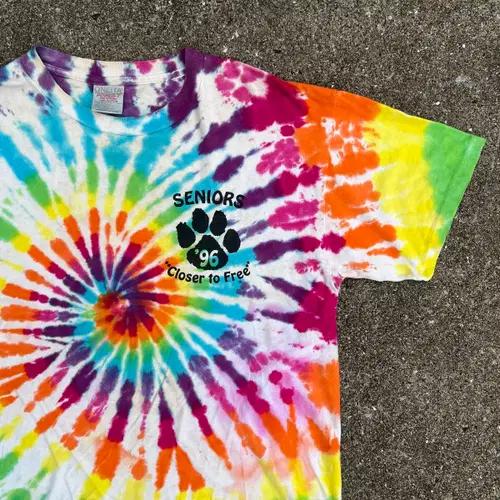 Vintage 90s 1996 Seniors TieDye T-shirt 3