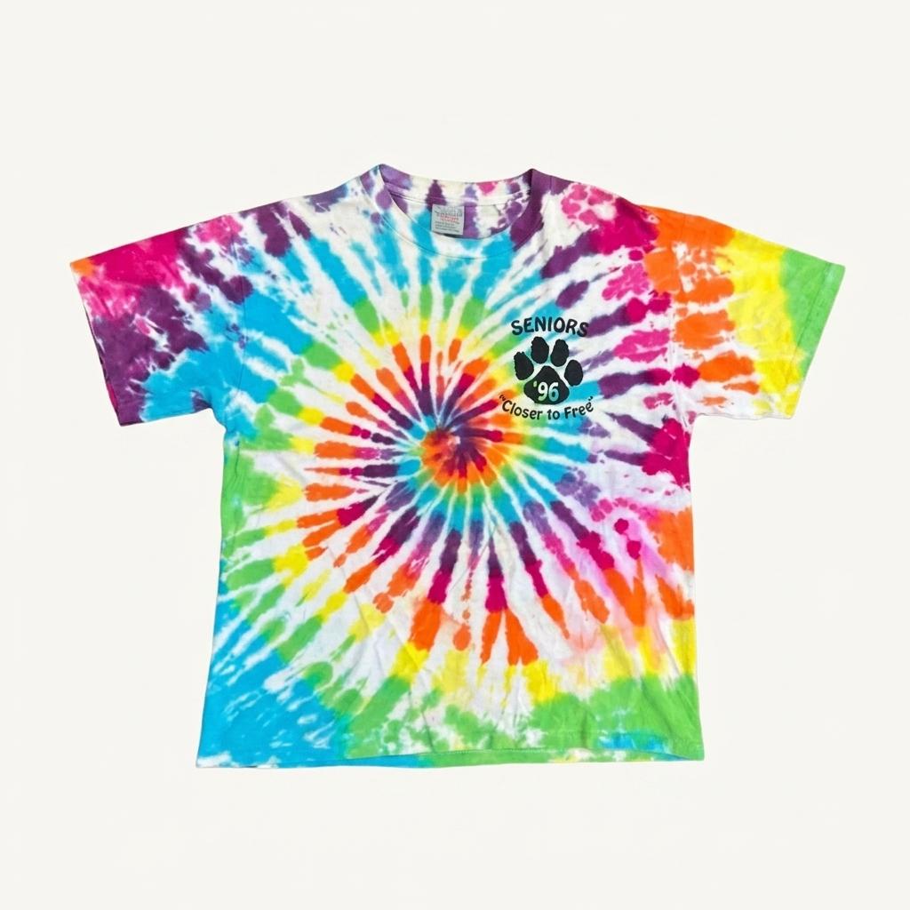 Vintage 90s 1996 Seniors TieDye T-shirt 1