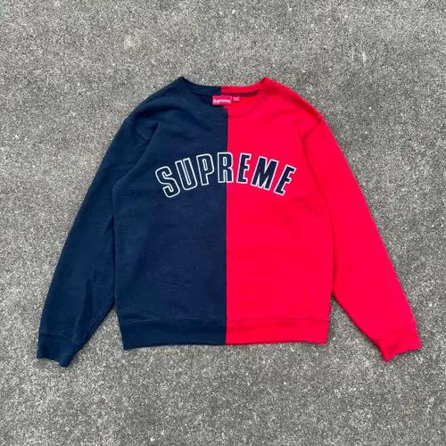 Supreme Split Crewneck Sweatshirt L 2