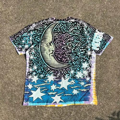 90s Liquid Blue Sun&Moon T-shirt 2