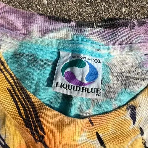 90s Liquid Blue Sun&Moon T-shirt 5