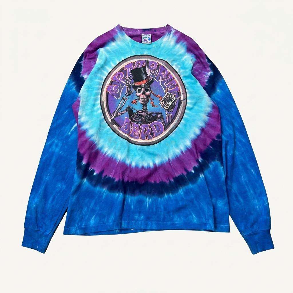 빈티지 1999 그레이트풀데드 타이다이 롱슬리브 us made 1