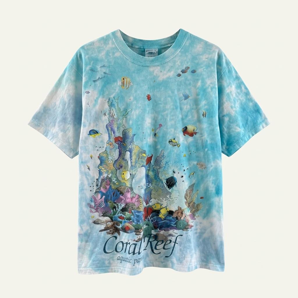 Vintage Liquid Blue Coral Reef 1