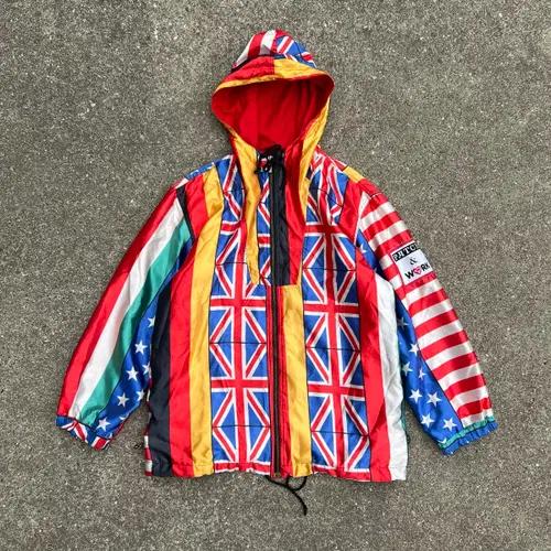 90s Moschino UK Pattern Hooded 2