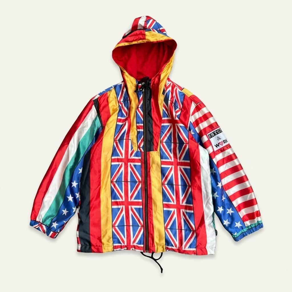 90s Moschino UK Pattern Hooded 1