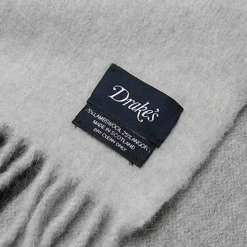 드레익스 [Drake's] 그레이 톤온톤 댄디 머플러 6