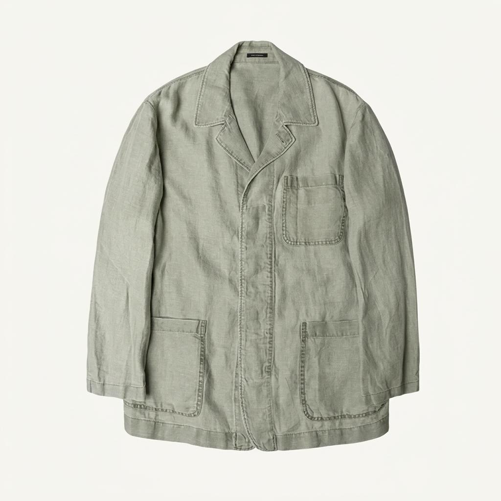 마시모두띠 [Massimo Dutti] 피그먼트 워싱 린넨 히든버튼 자켓 9