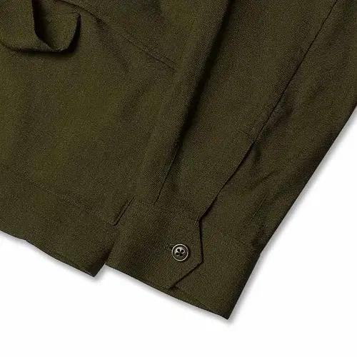 빔즈 플러스 [Beams +] 카키 코마츠 패브릭 사파리 벨티드 자켓 6