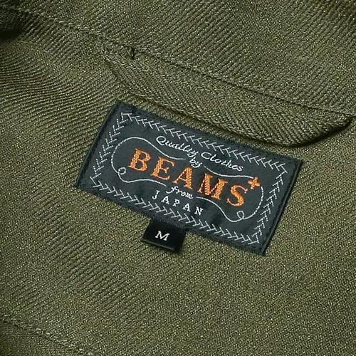 빔즈 플러스 [Beams +] 카키 코마츠 패브릭 사파리 벨티드 자켓 9