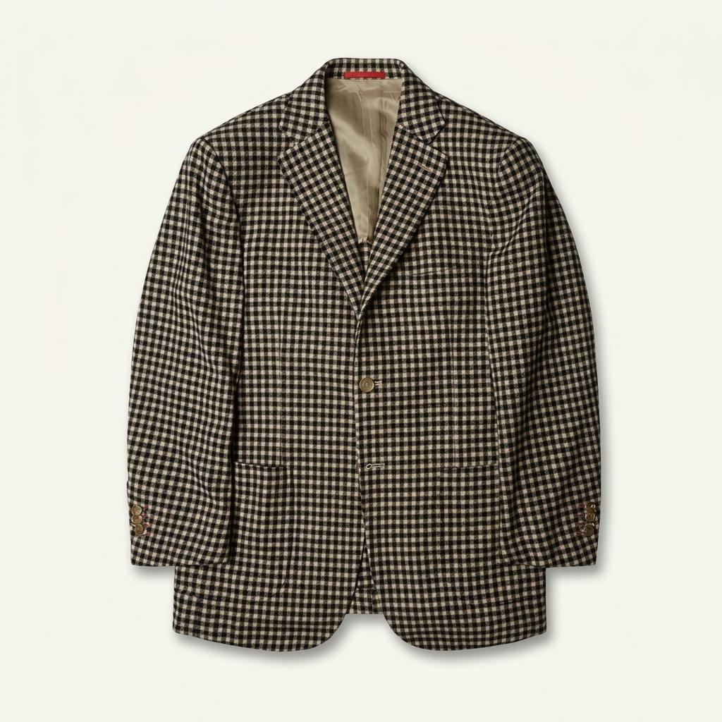 이자이아 [Isaia] New Galles 깅엄체크 나폴리 클래식 자켓 1