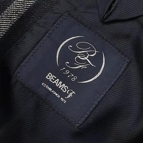 빔즈 에프 [Beams F] 스트라이프 실크 플랙스 울 재패니즈 자켓 6