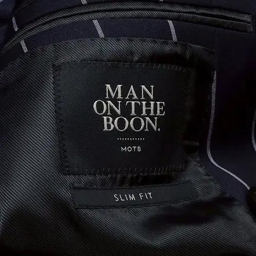 맨온더분 [Man On The Boon] 네이비 스트라이프 더블 수트 7