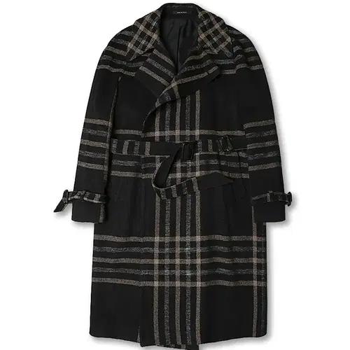 딸리아또레 [Tagliatore] 볼드윈 코튼 블렌드 체크 벨티드 코트 2