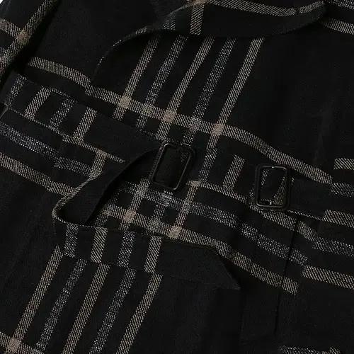 딸리아또레 [Tagliatore] 볼드윈 코튼 블렌드 체크 벨티드 코트 4