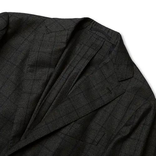 링자켓 [Ring Jacket] 블랙 라벨 울 체크 재팬 나폴리 수트 4