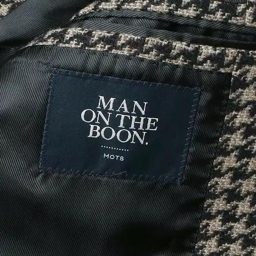 맨온더분 [Man On The Boon] 하운드투스 체크 울 싱글 코트 6