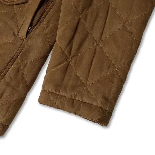 꼬르넬리아니 [Corneliani] 카멜 스웨이드 퀼팅 하프 코트 자켓 7