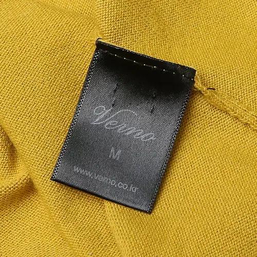 베르노 [Verno] 머스타드 컬러 하프 니트 티셔츠 7