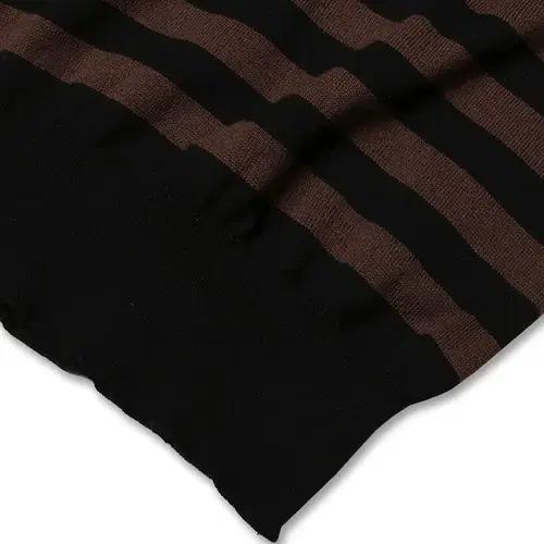 빔즈 에프 [Beams F] 바움 울레 코튼 스트라이프 오픈칼라 니트 5