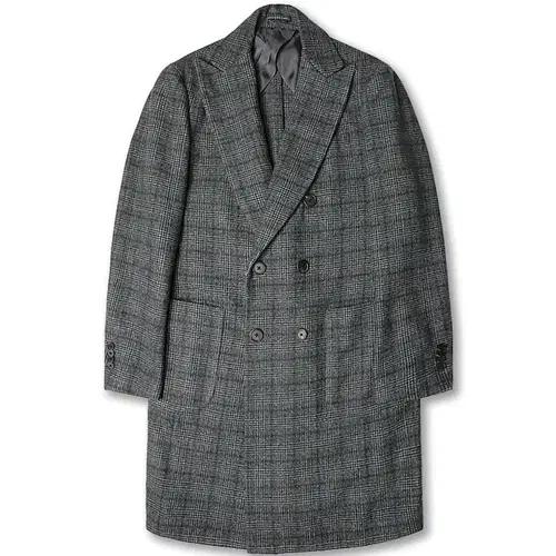데이즈 라르디니 [Daiz Lardini] 체크 울 더블 코트 폴로코트 2