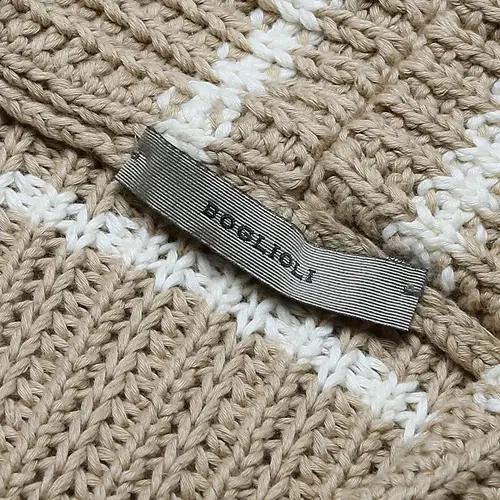 볼리올리 [Boglioli] 베이지 스트라이프 코튼 댄디 니트 가디건 6