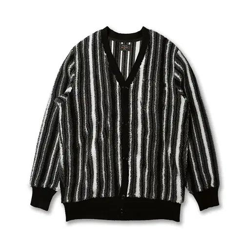 빔즈 플러스 [Beams +] 부클 스트라이프 V넥 가디건 브이넥 니트 2