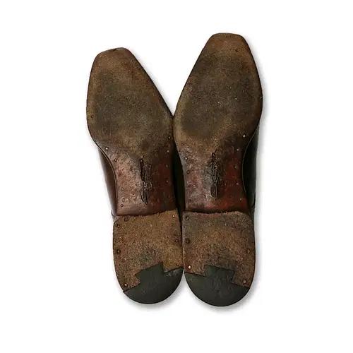 산토니 [Santoni] 브라운 이탈리아 유팁 슈즈 남성적인 쉐잎 6