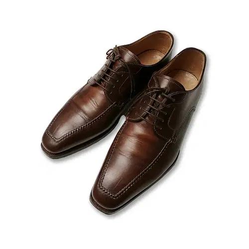 산토니 [Santoni] 브라운 이탈리아 유팁 슈즈 남성적인 쉐잎 2