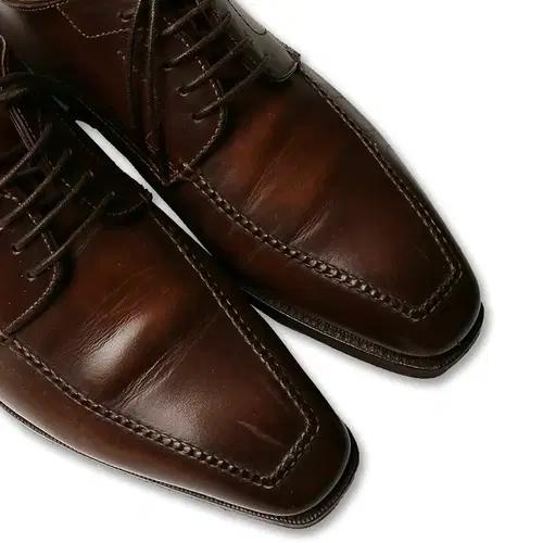 산토니 [Santoni] 브라운 이탈리아 유팁 슈즈 남성적인 쉐잎 4