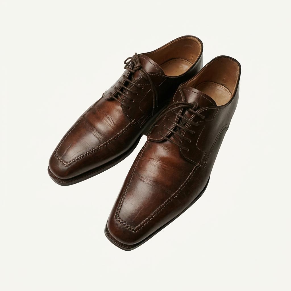 산토니 [Santoni] 브라운 이탈리아 유팁 슈즈 남성적인 쉐잎 1
