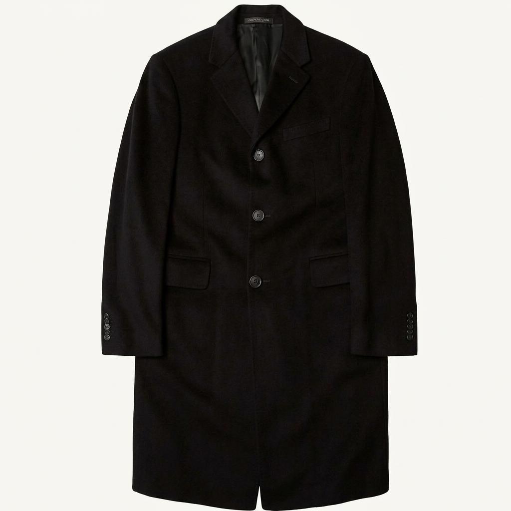 꼬르넬리아니 [Corneliani] 블랙 버진울 캐시미어 체스터필드 코트 1